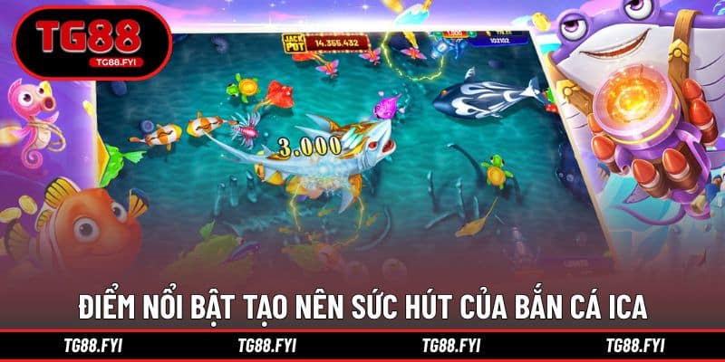 Điểm nổi bật tạo nên sức hút của bắn cá ICA tại TG88