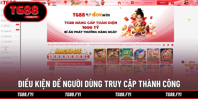 Điều kiện để người dùng truy cập tài khoản thành công
